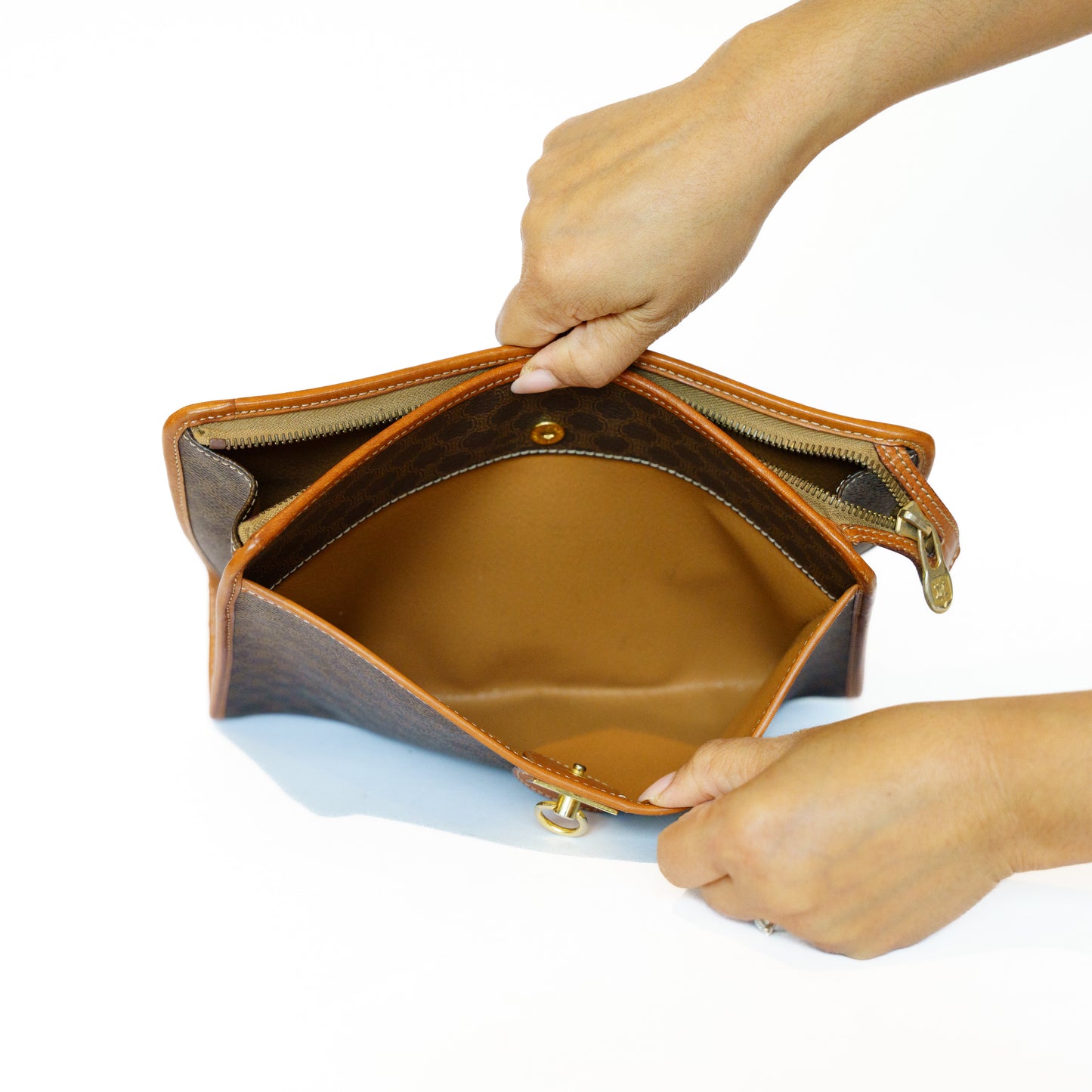 Celine Brown Macadam Toiletry Pouch