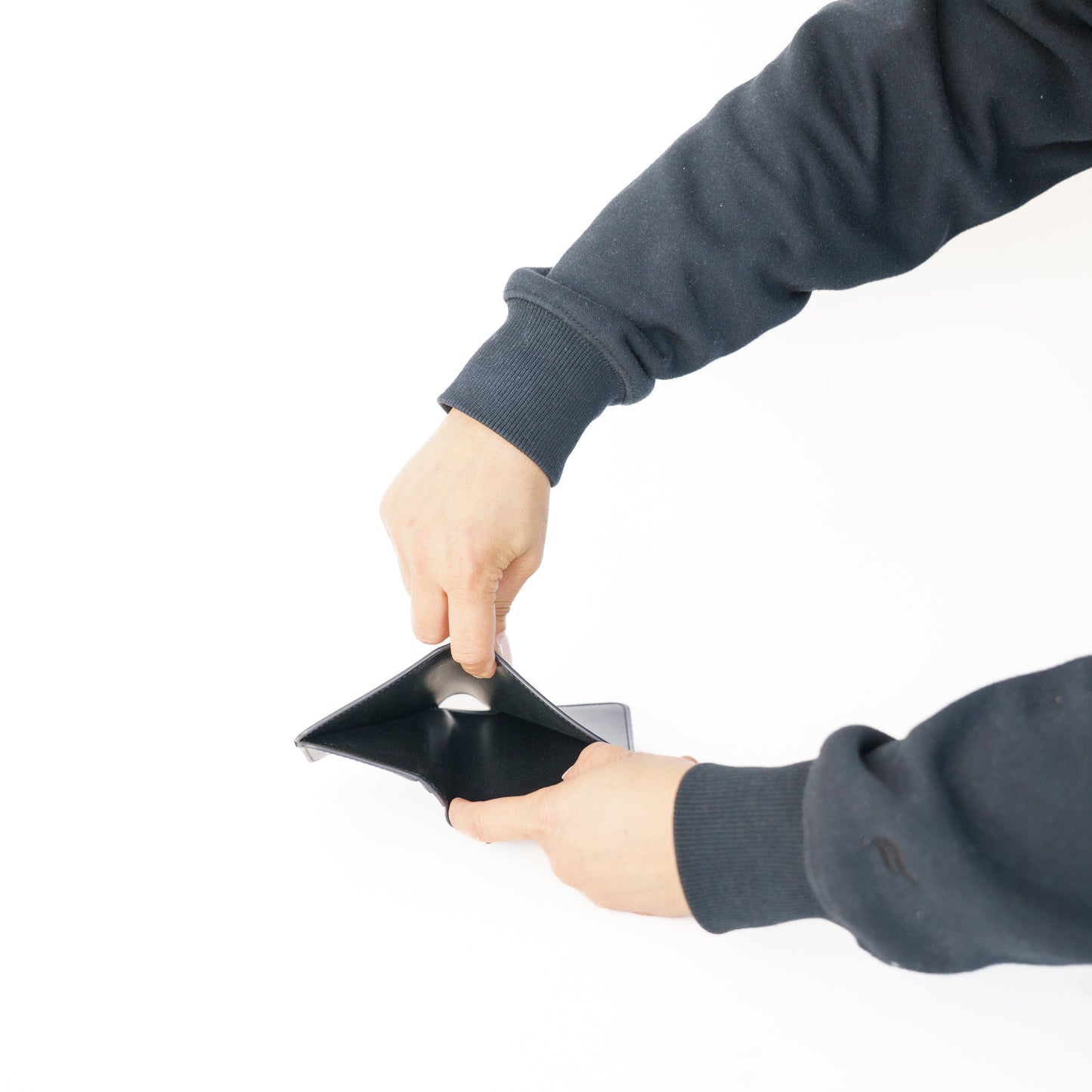 Celine Triomphe Compact Wallet in Black Leather 290126B36