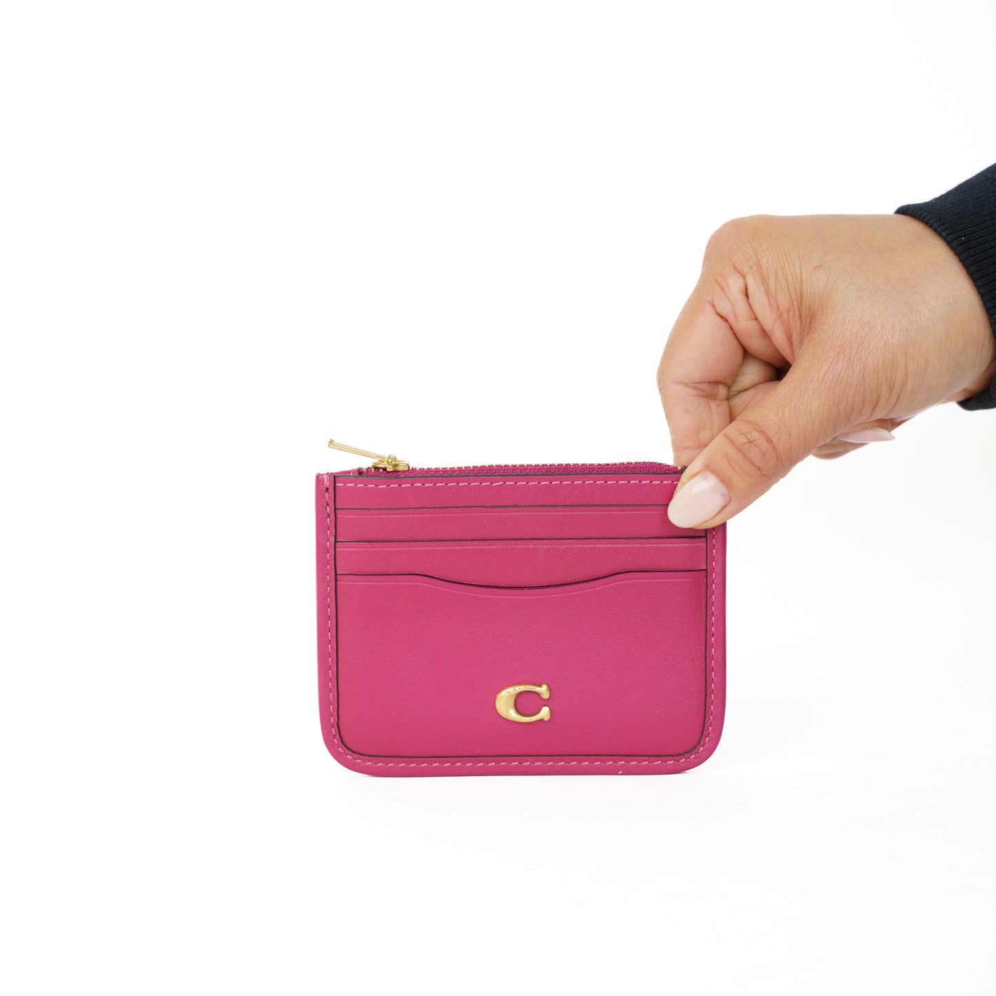 Coach Card Holder Pink in Leather 290126B43