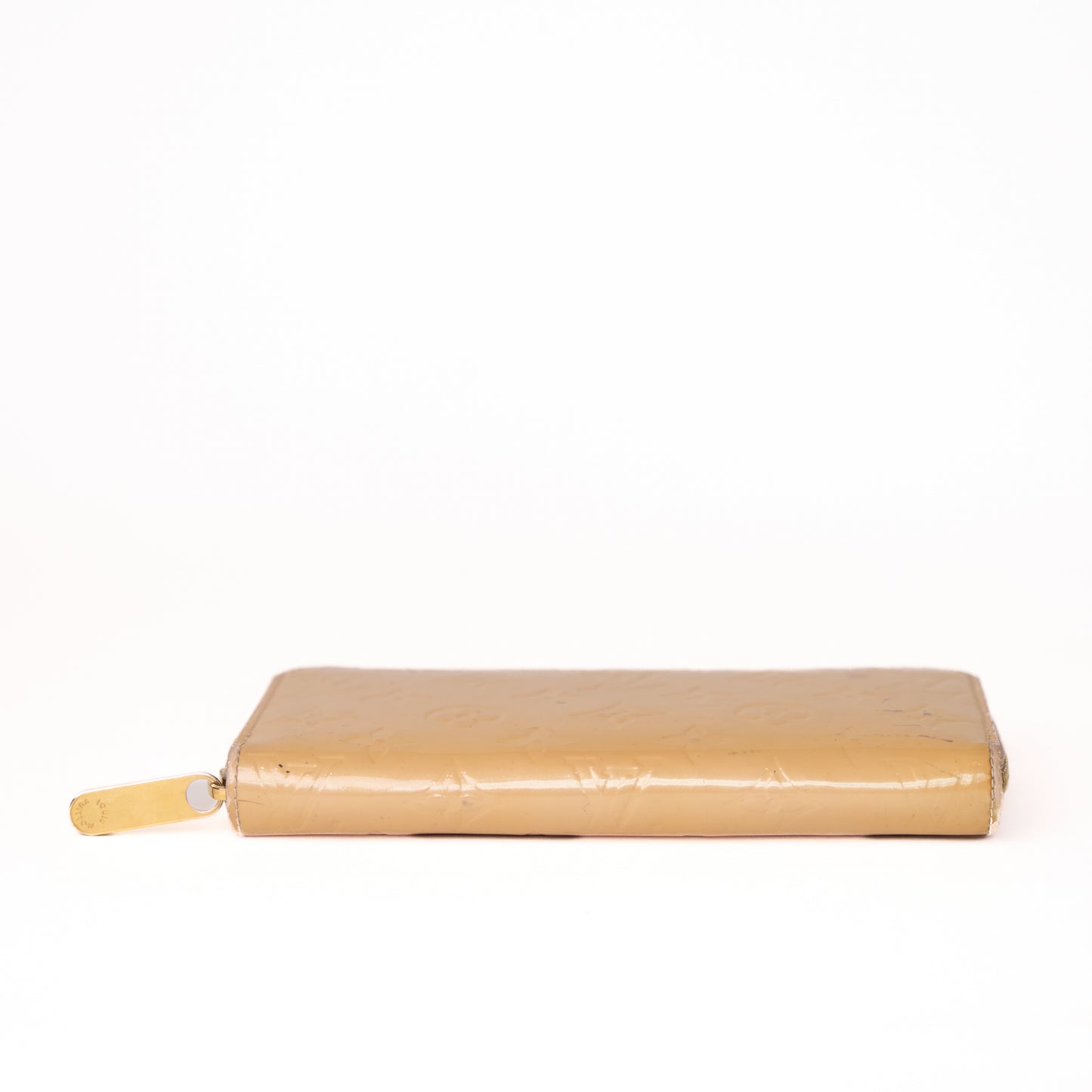 Louis Vuitton Beige Vernis Zippy Purse