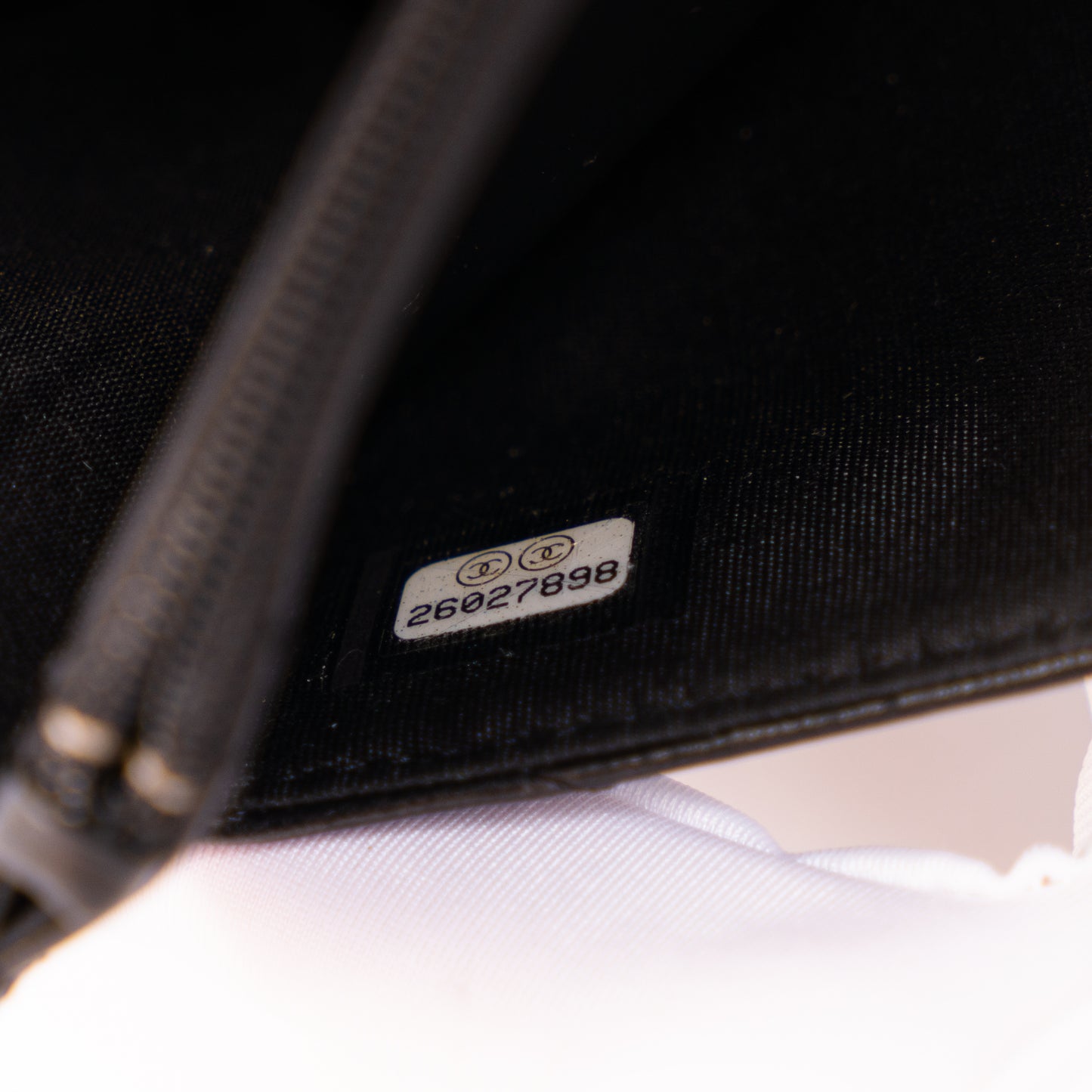 Chanel WOC Wallet on Chain Chevron in Black Lambskin with Gold Hardware