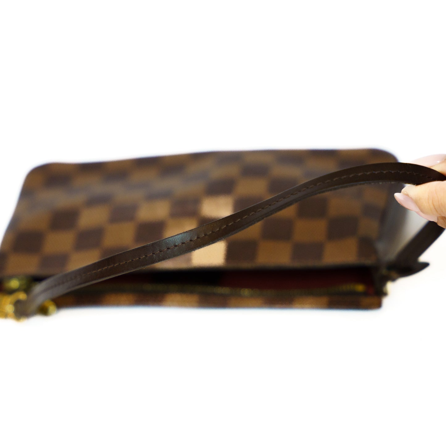 Louis Vuitton 2002 Navona Pochette in Damier Ebene Canvas FL1012