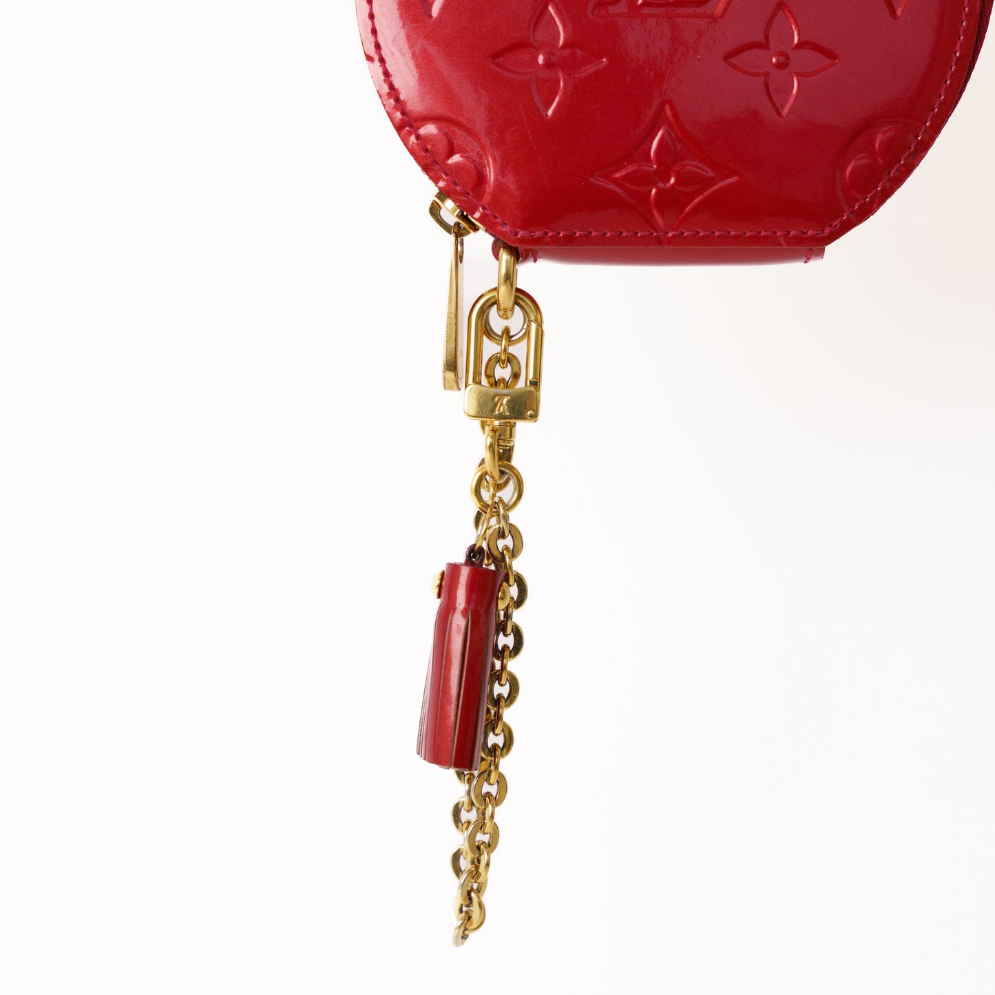 Louis Vuitton Porte Monnaie Chapeau Coin Purse in Pomme d’Amour Red Vernis 050226C63