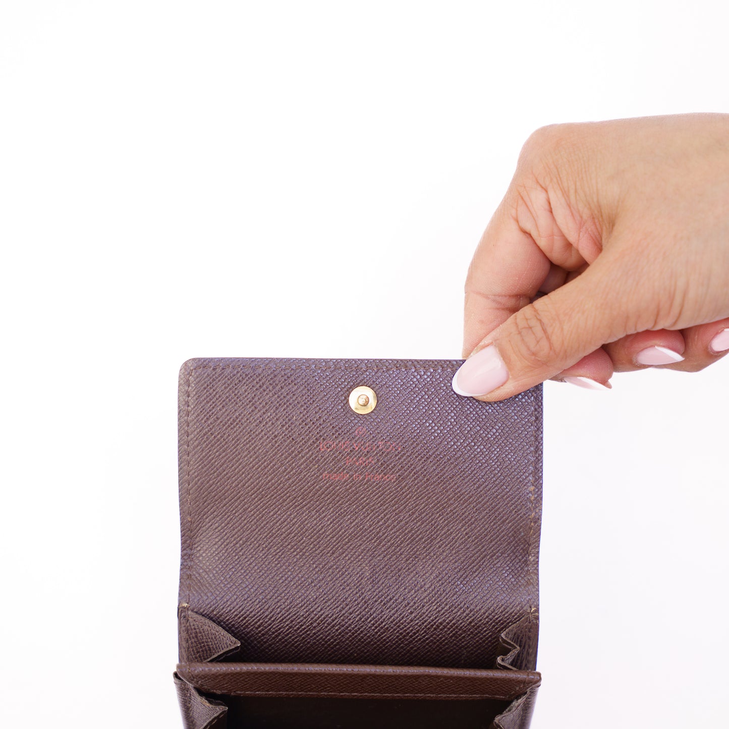 Louis Vuitton Porte Monnaie Plat Coin Case in Damier Ebene MI1021 050326N15