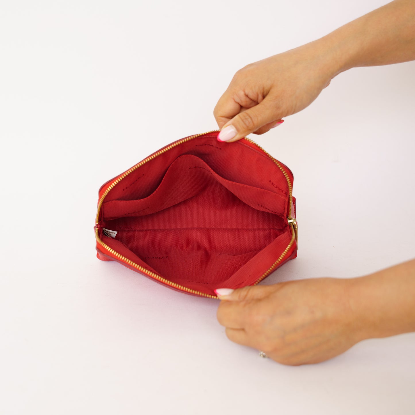 Coach Large Cosmetic Pouch Red 090426Z268