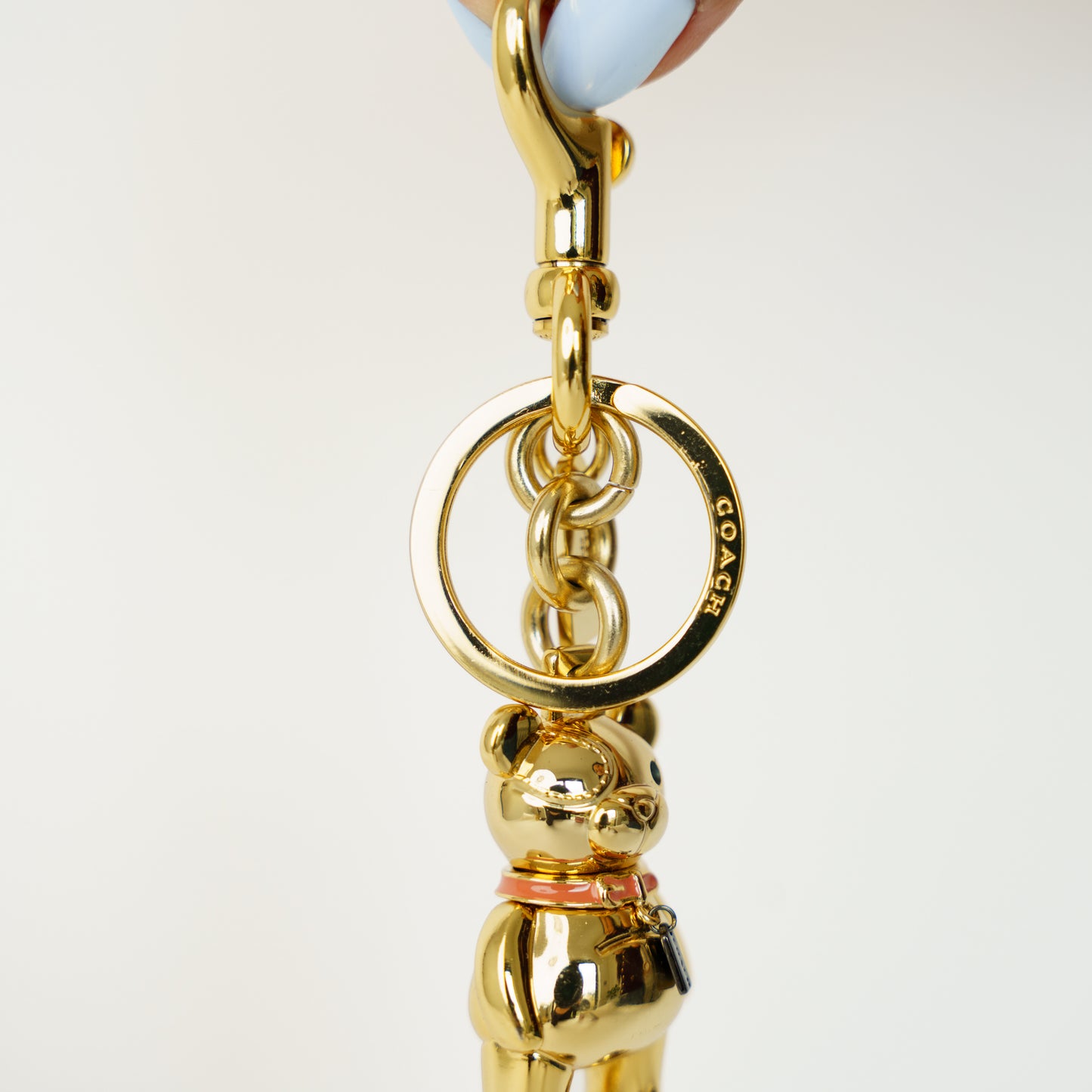 Coach Teddy Bear Bag Charm Yellow Gold 090626T13