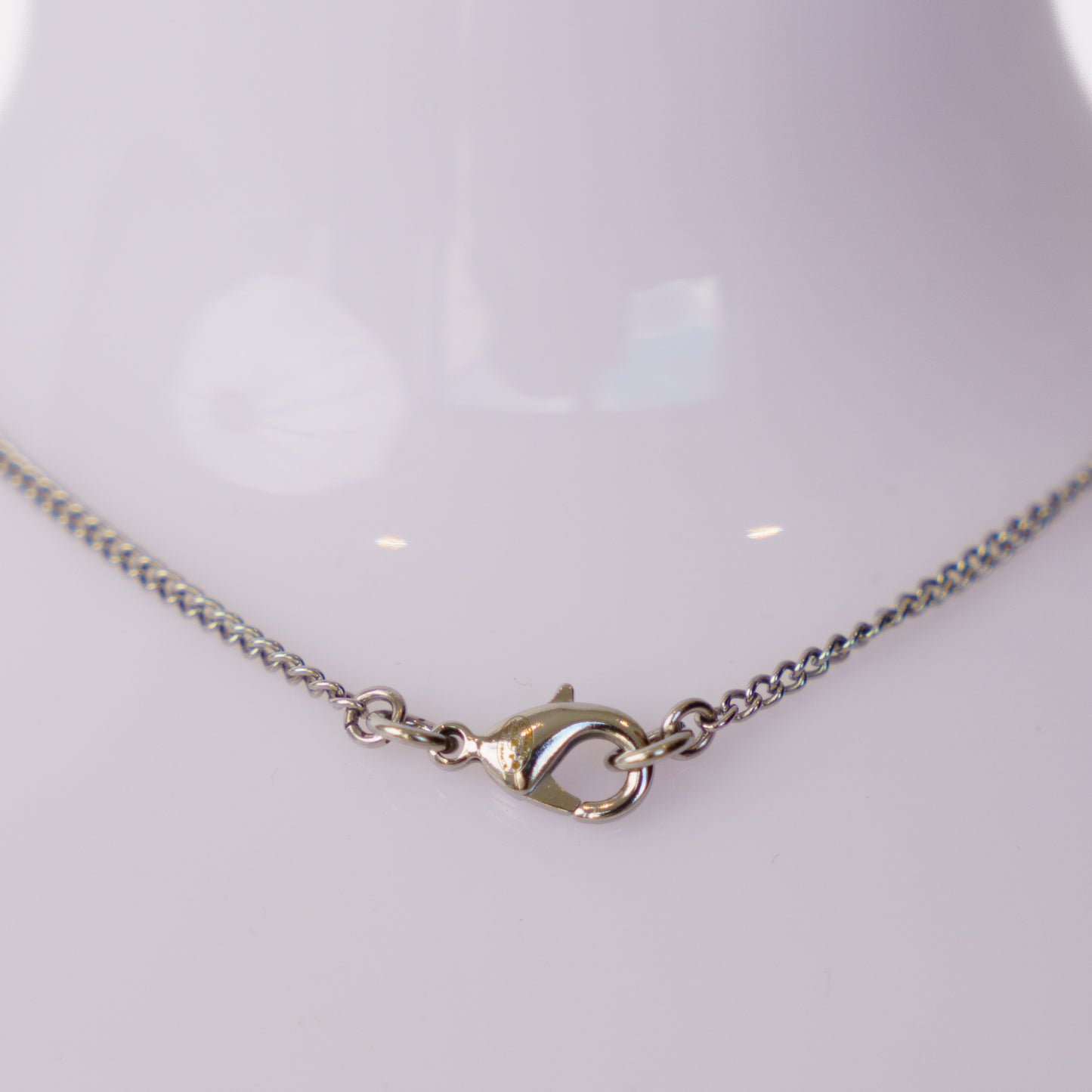 Chanel Coco Mark Necklace in Silver Tone 200126B146