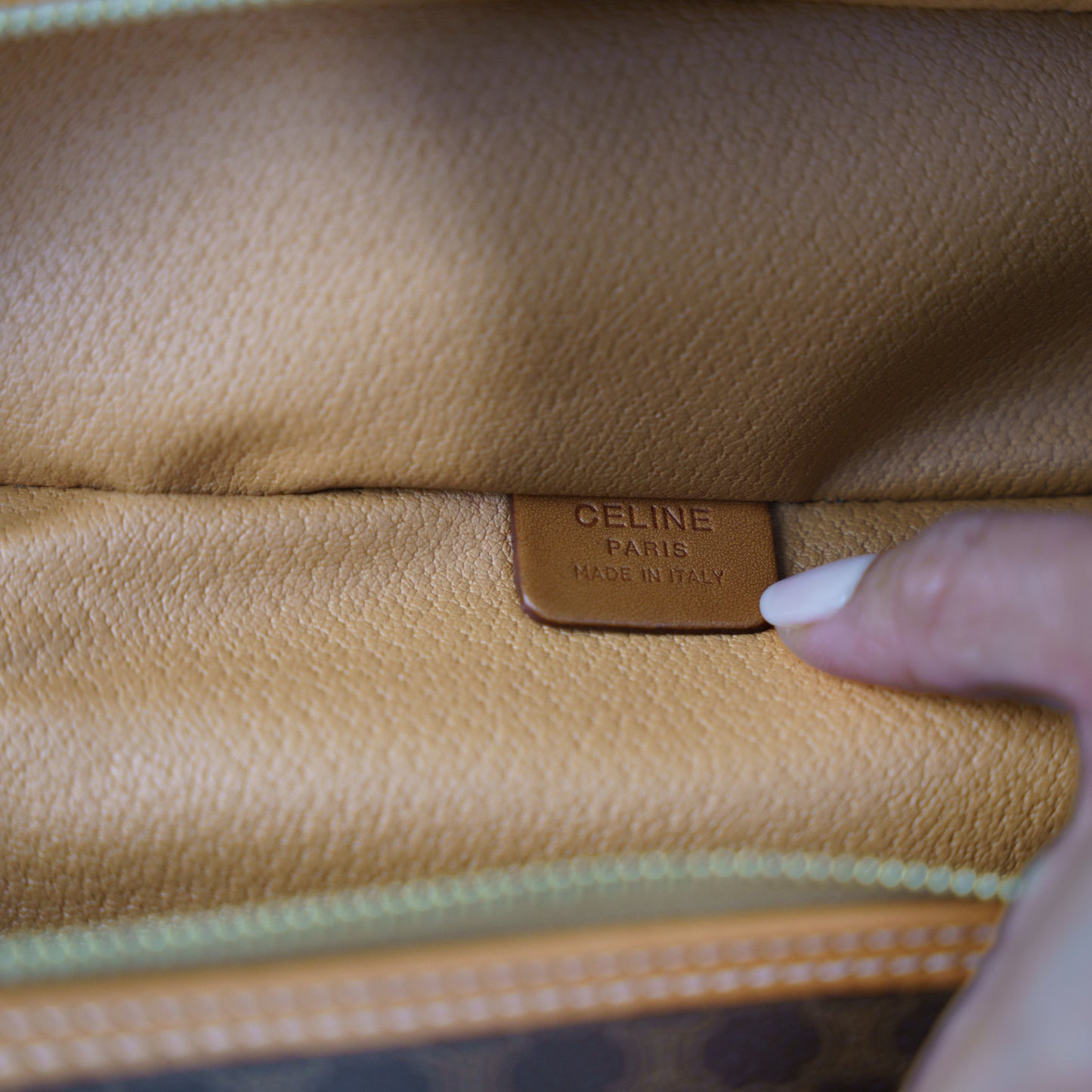 Celine Vanity Bag in Brown Macadam 200126B01