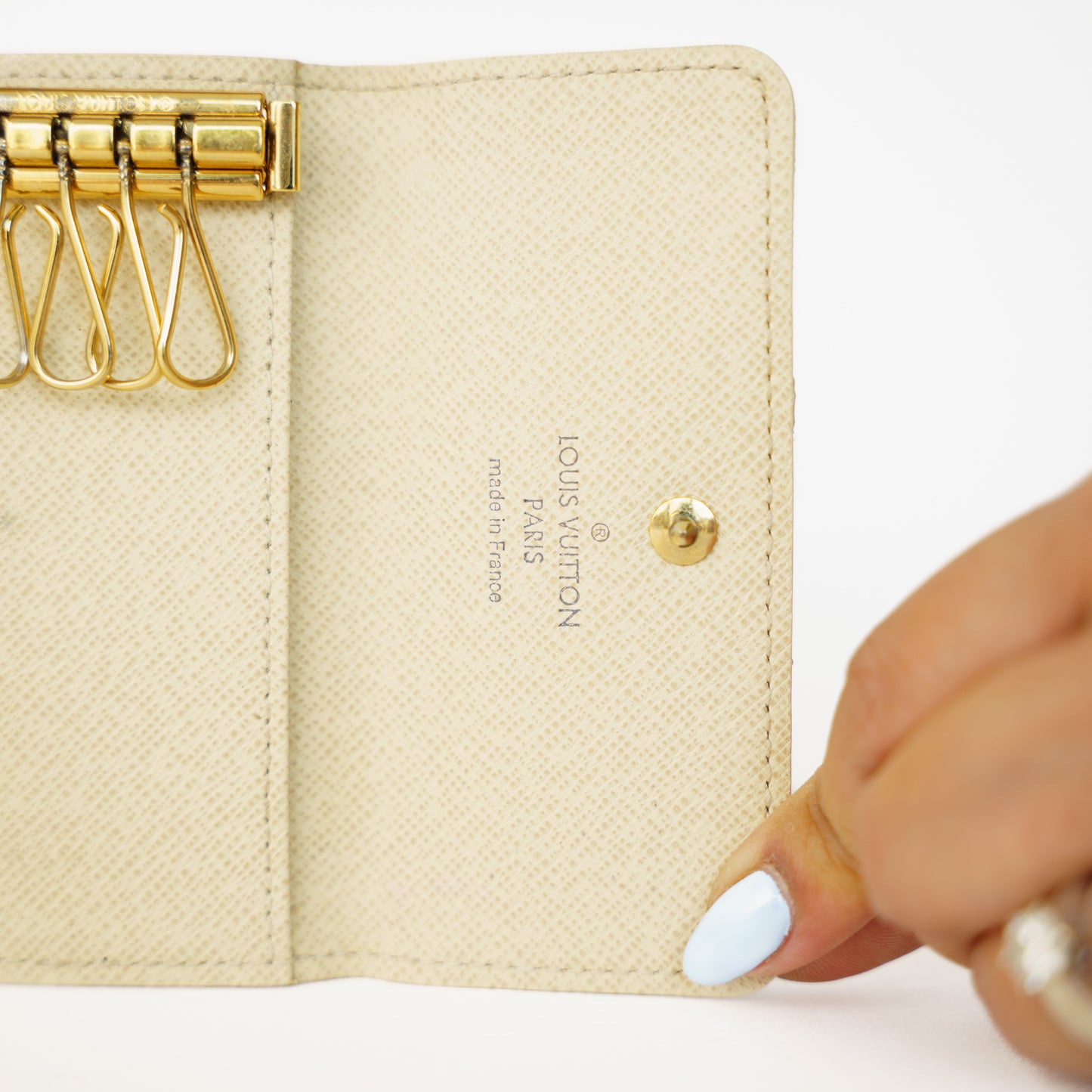 Louis Vuitton 4 Key Holder in Damier Azure 160626A15