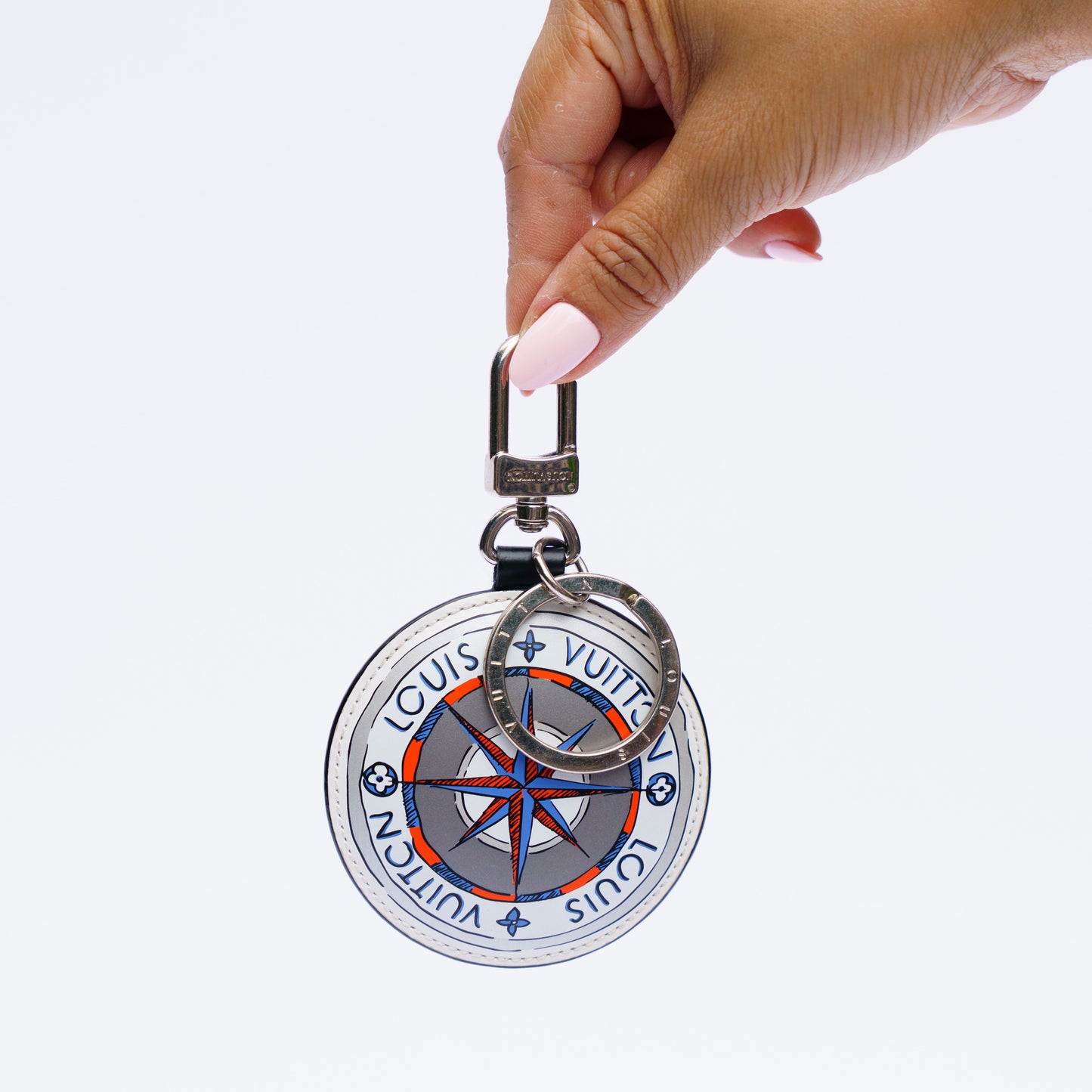 Louis Vuitton Damier Portcre Padit Window Rose Keyholder Bag Charm