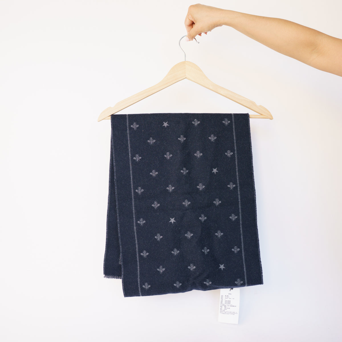 Gucci Reversible Scarf Bee Star Navy 190326D10