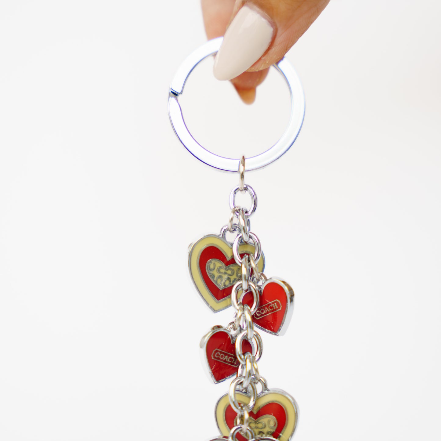 Coach Red Heart Bag Charm 210526G12