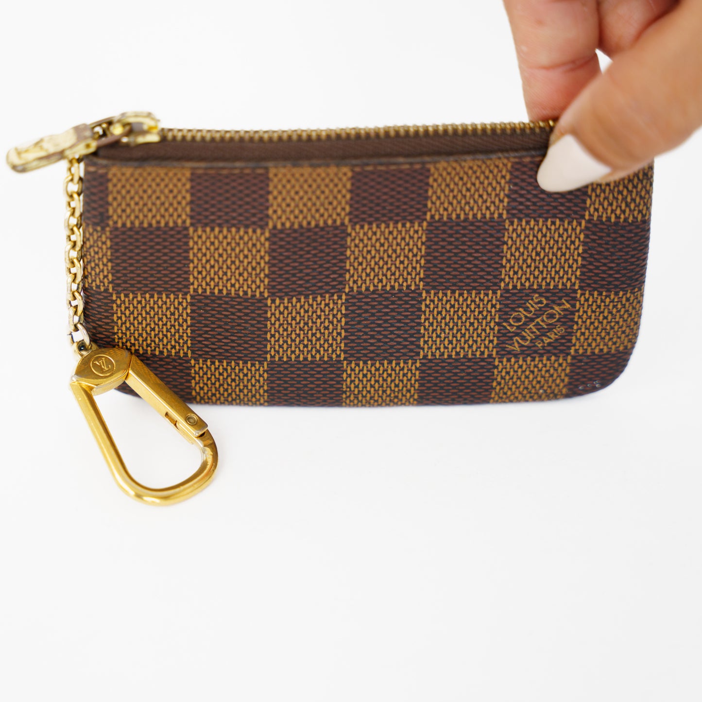 Louis Vuitton Key Cles Pouch in Damier Ebene 210525G10