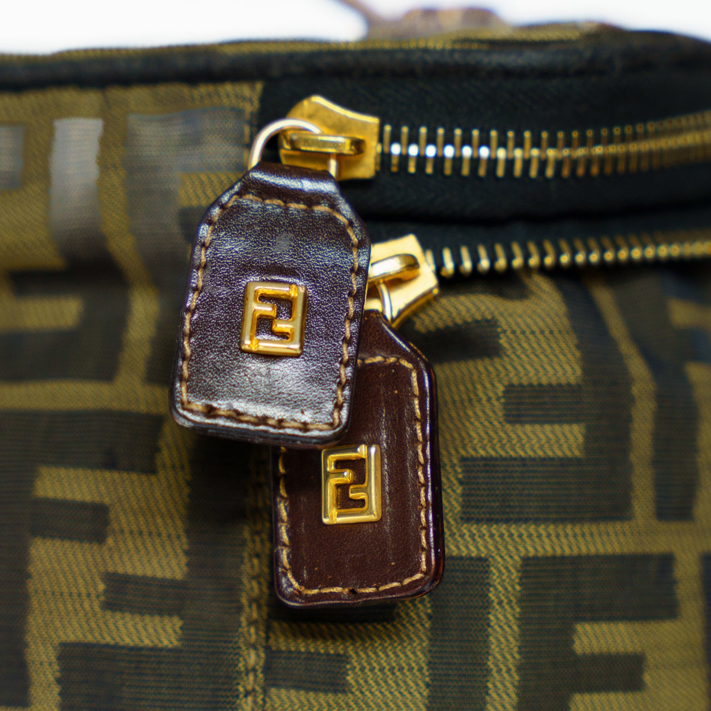 Fendi Brown Zucca Vanity Bag