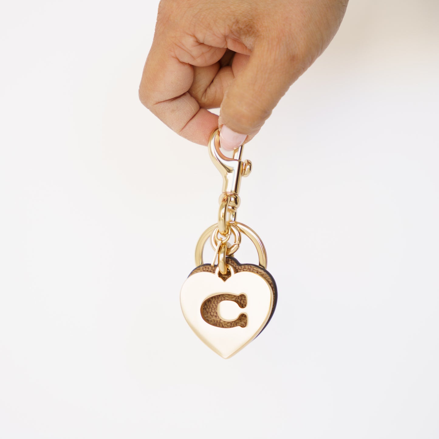 Coach Heart Bag Charm in Gold Hardware 230426A12