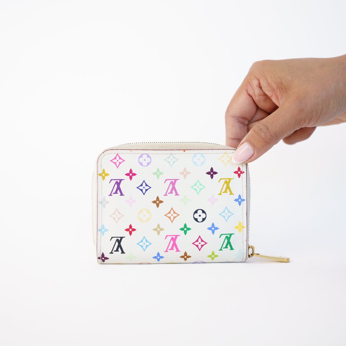Louis Vuitton Zippy Coin Wallet in in White Multicolor X Takashi Murakami 230426B07