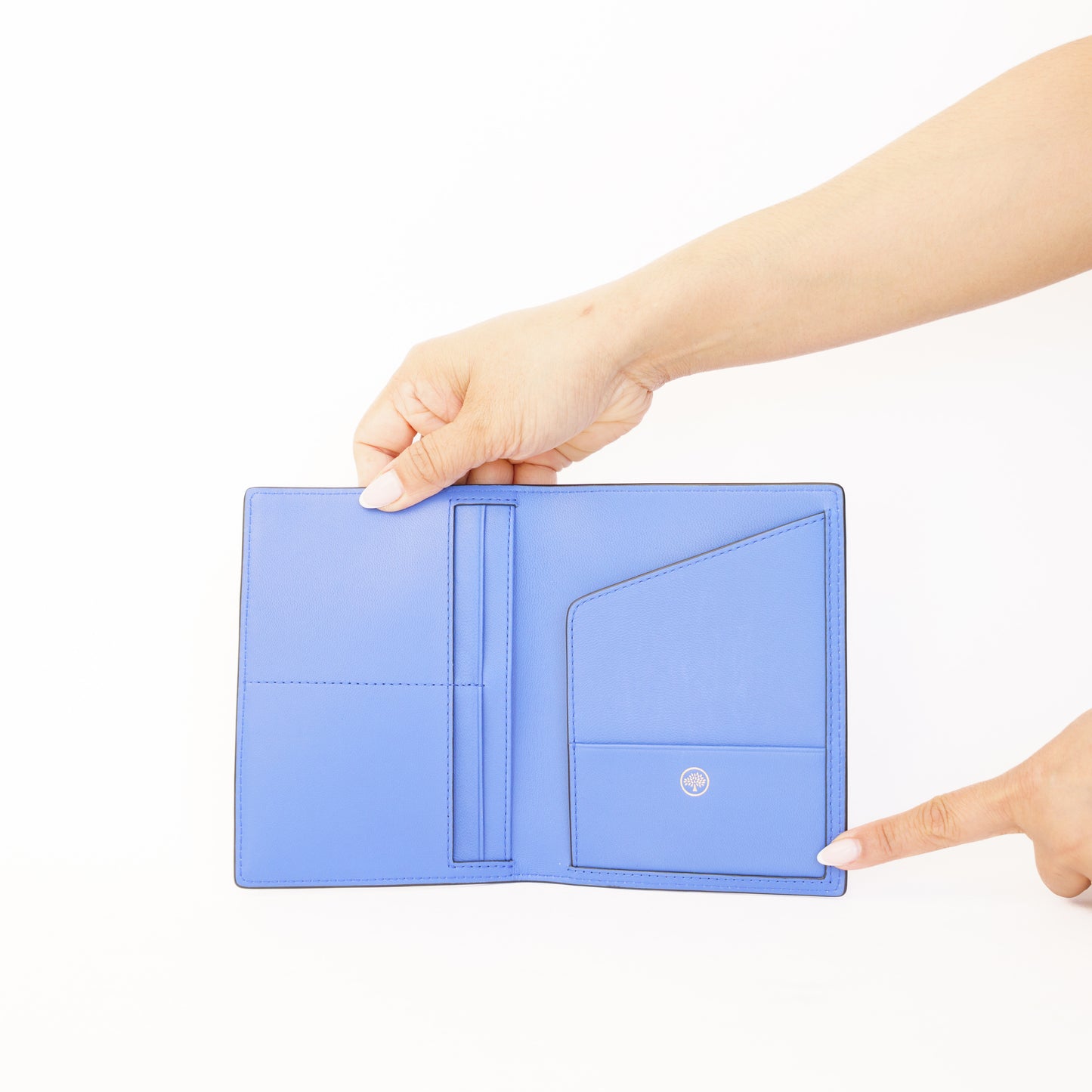 Mulberry Passport Cover in Porcelain Blue Leather 300426B21
