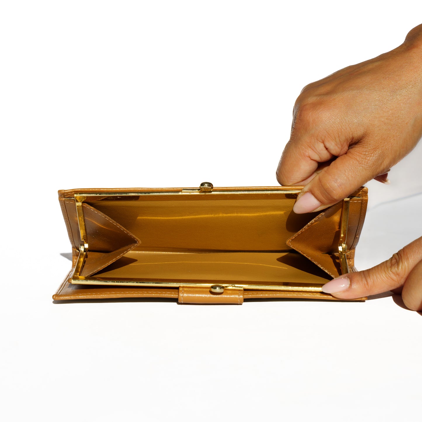 Celine Kisslock Purse in Brown Macadam