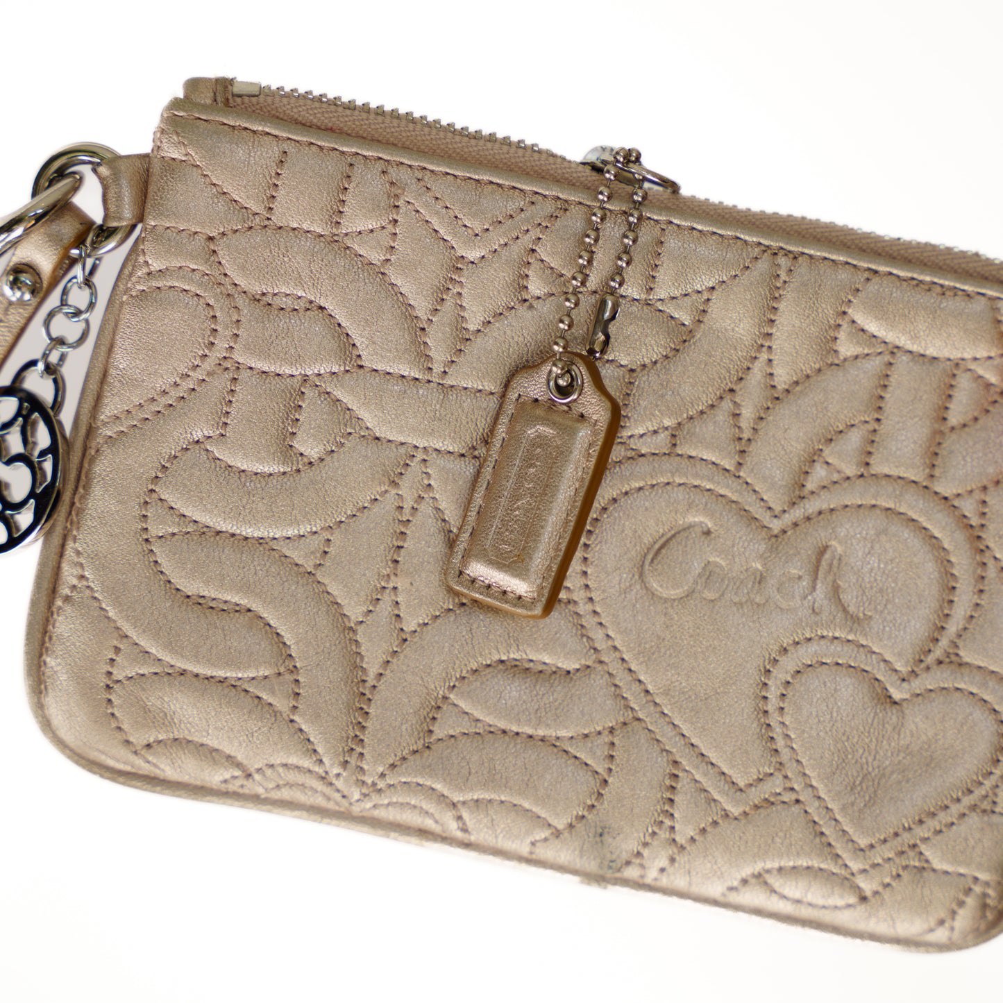 Coach Heart Small Clutch Irridescent