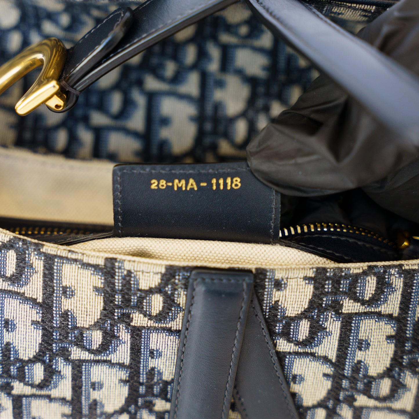 Christian Dior Saddle Bag in Navy Oblique