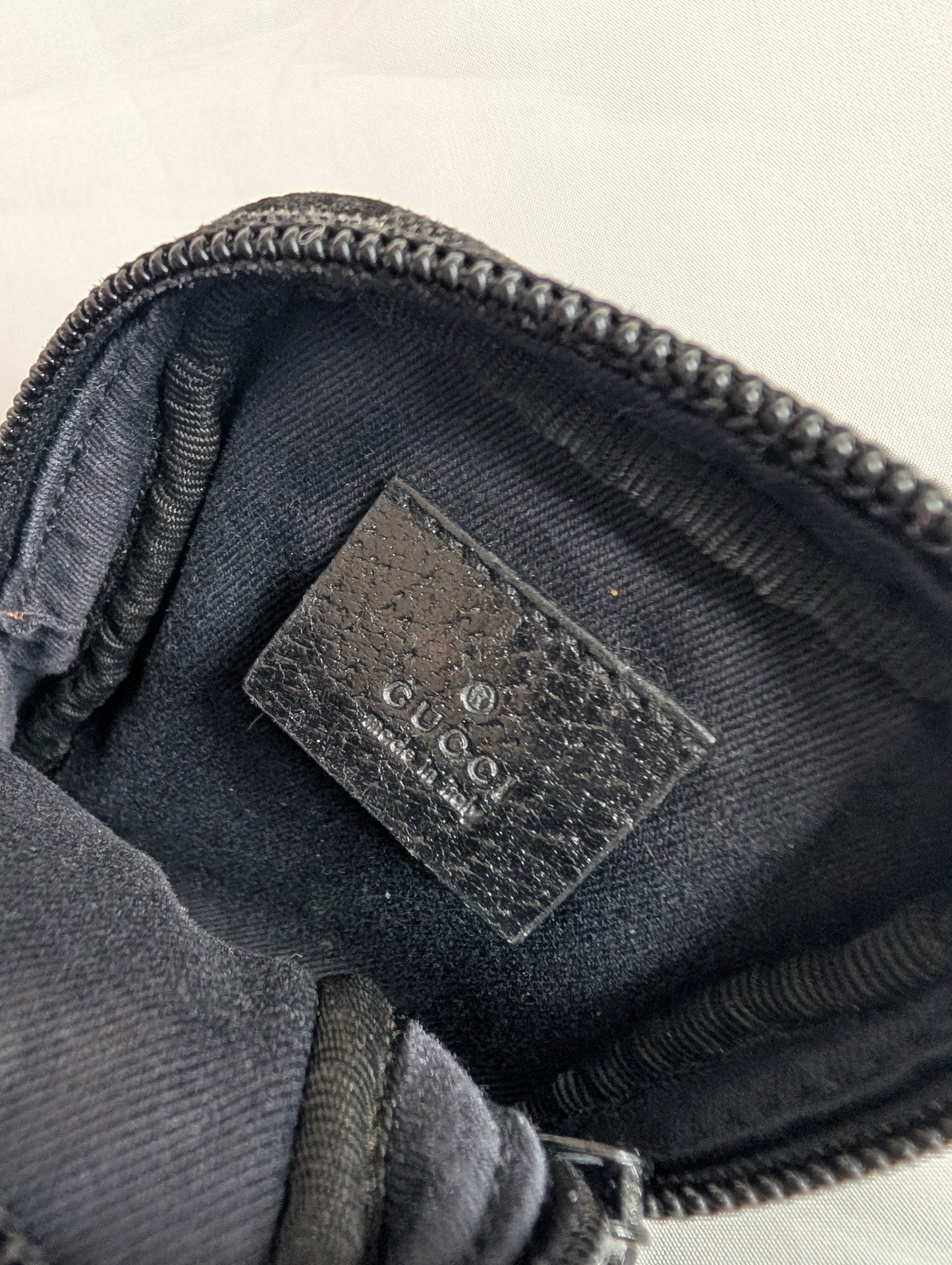 Gucci Black Canvas Small Pouch