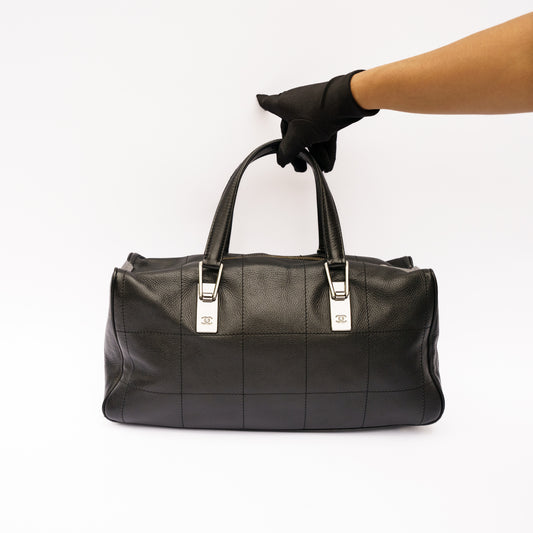 Chanel Chocolate Bar Bag in Black Caviar