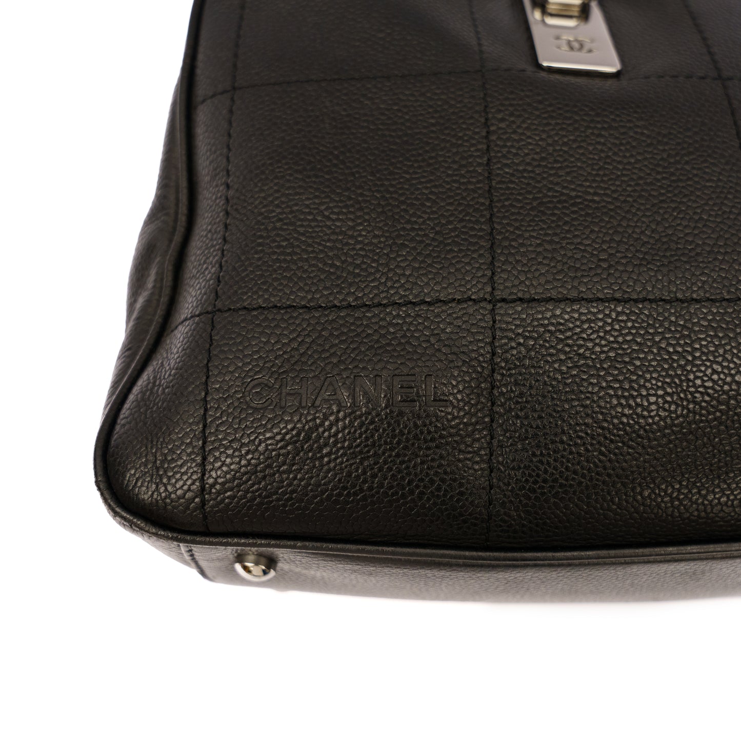 Chanel Chocolate Bar Bag in Black Caviar