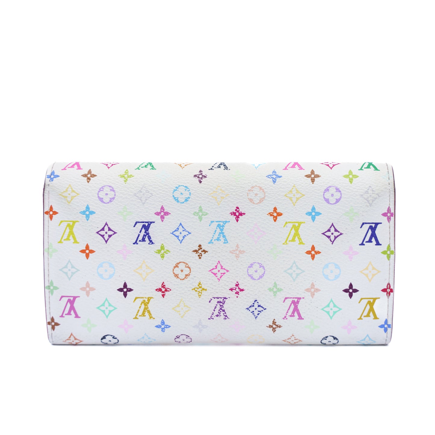 Louis Vuitton 2012 Sarah Wallet X Takashi Murakami White Multicolor  CA2192