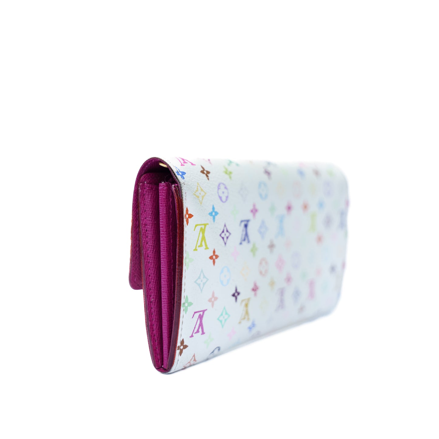 Louis Vuitton 2012 Sarah Wallet X Takashi Murakami White Multicolor  CA2192