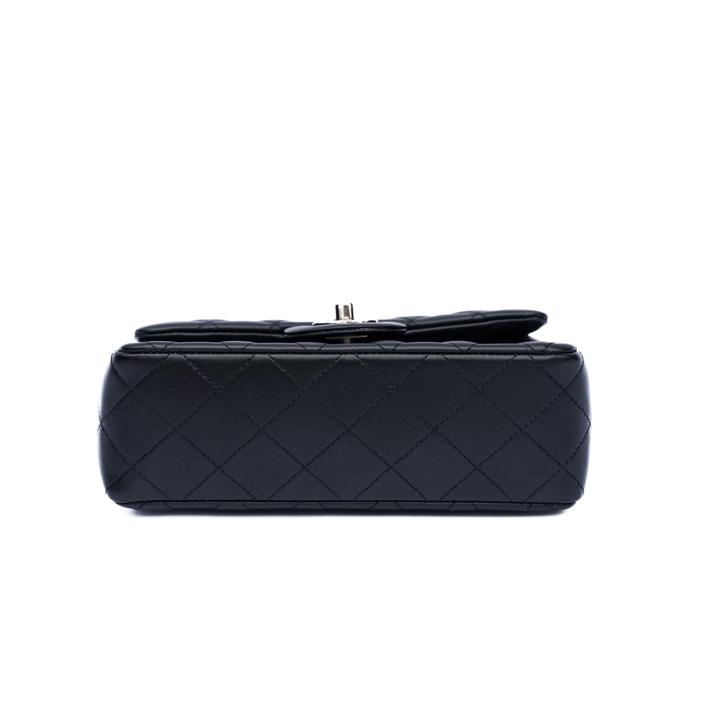Chanel Mini Rectangle in Black Lambskin Silver Hardware