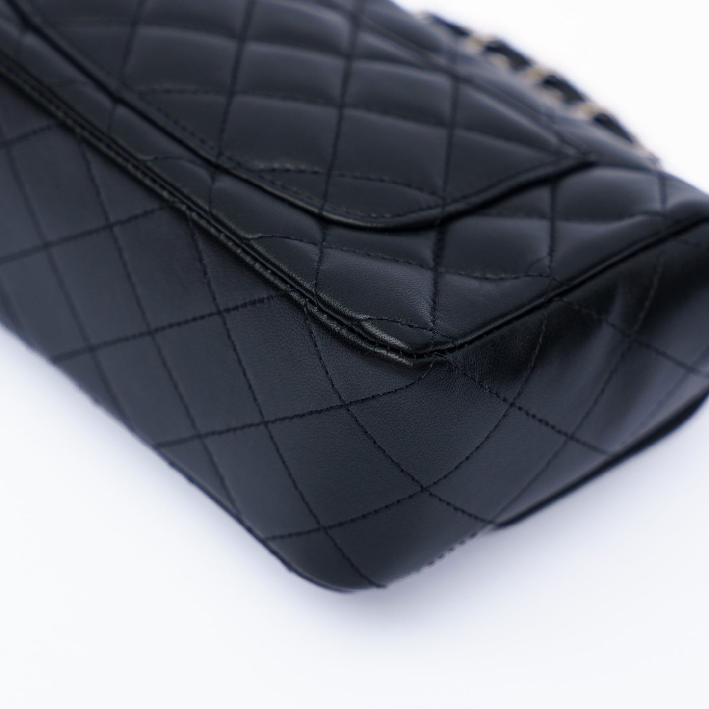 Chanel Mini Rectangle in Black Lambskin Silver Hardware