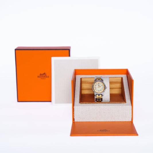 Hermes Ladies Watch Clipper CL.220 Two-Tone Stainless Steel and Gold Plated