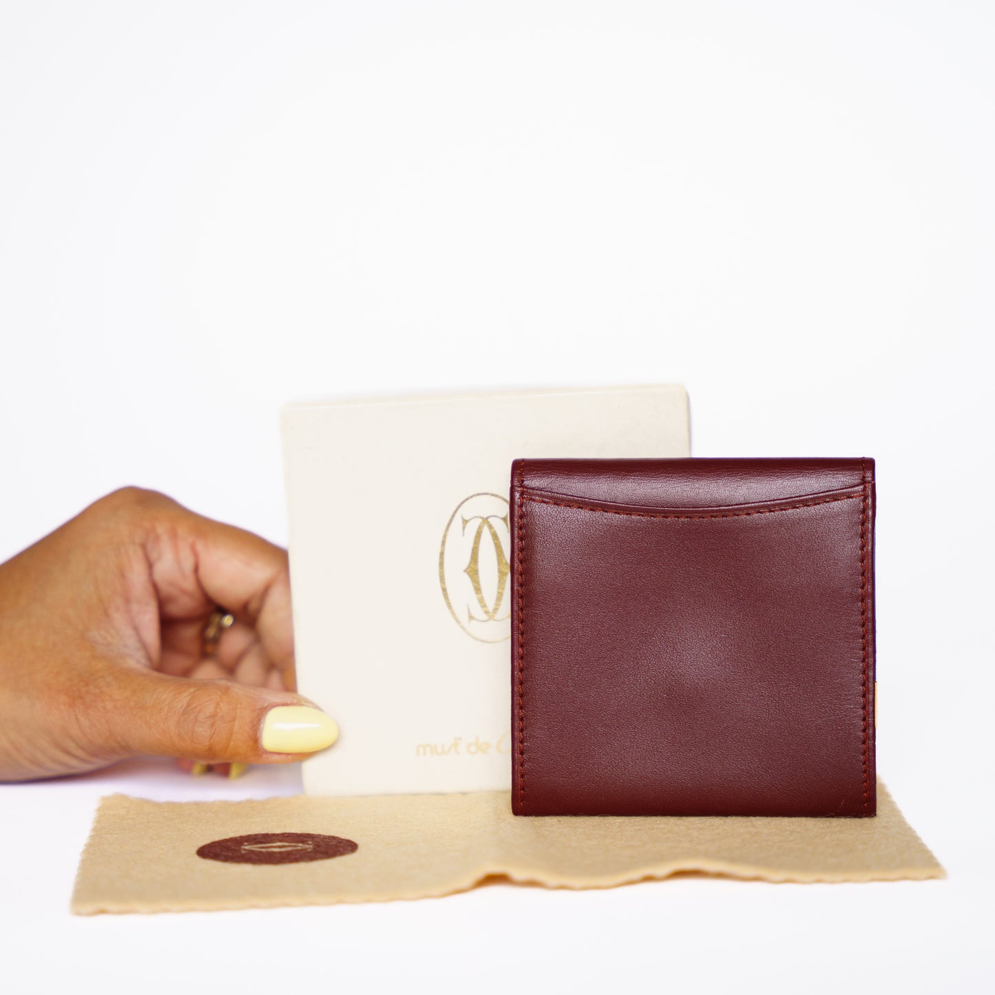 Cartier Must de Cartier Coin Purse Leather Bordeaux