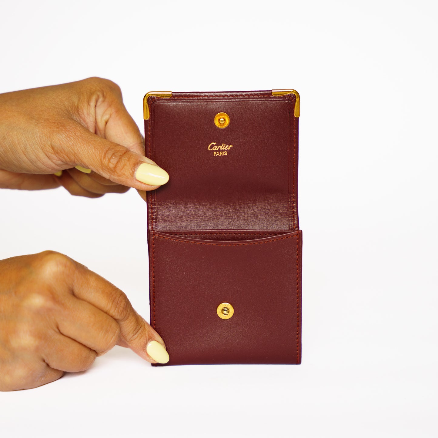 Cartier Must de Cartier Coin Purse Leather Bordeaux