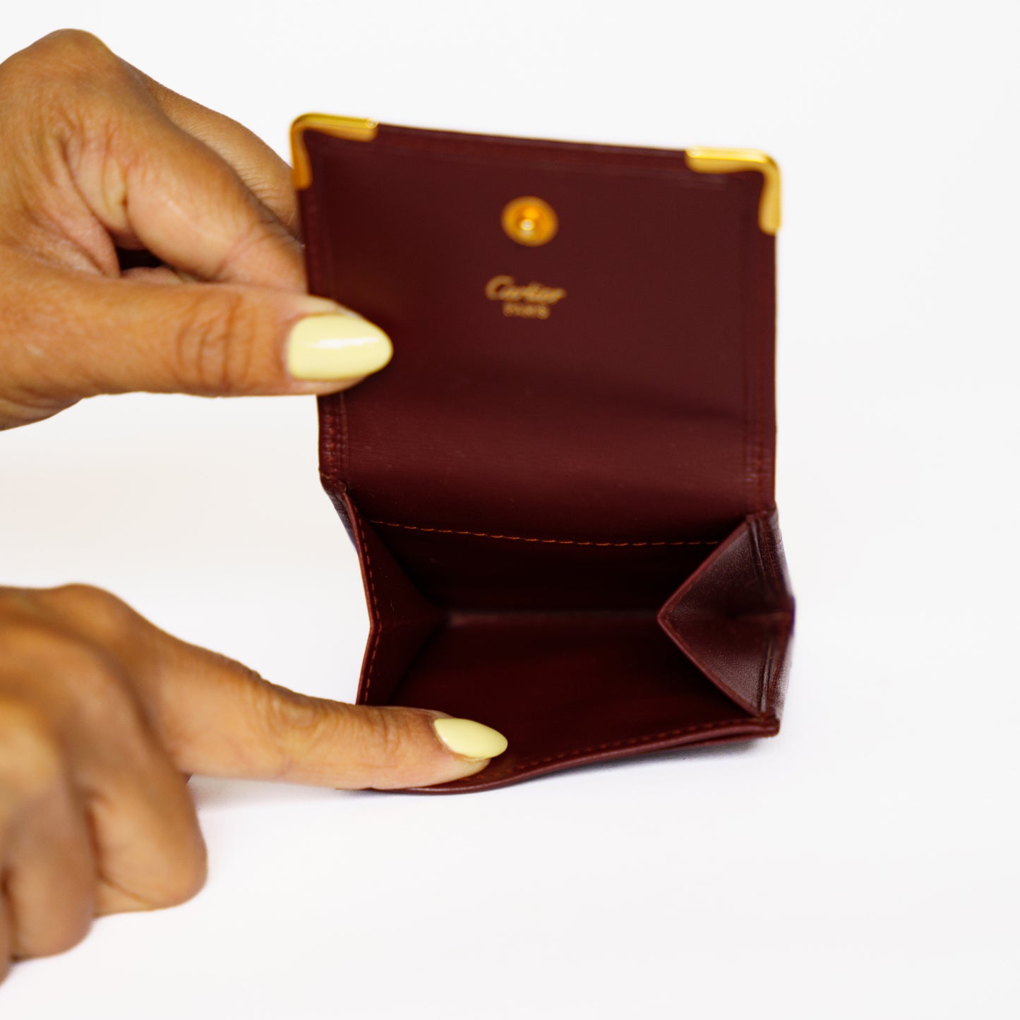 Cartier Must de Cartier Coin Purse Leather Bordeaux