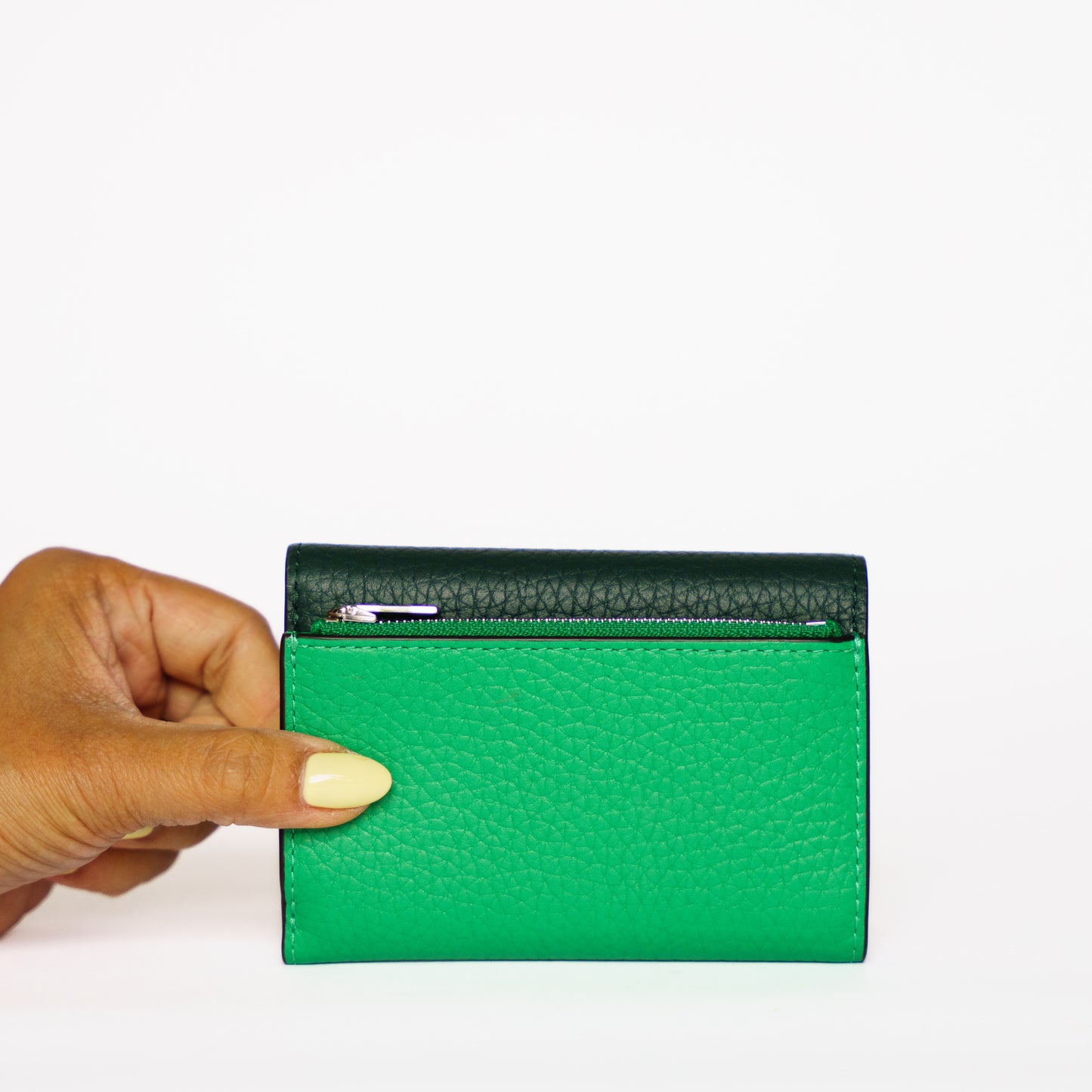 Mulberry Green Compact Trifold  Wallet