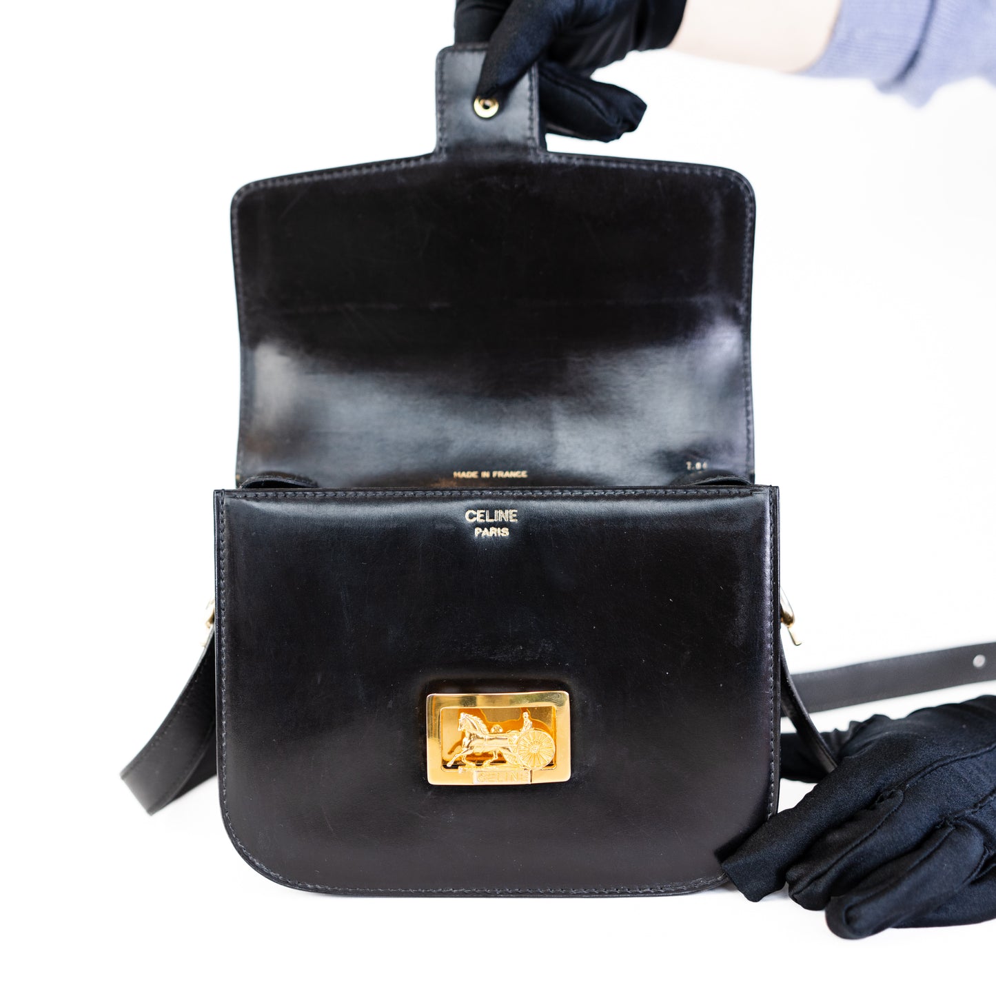Celine Black Vintage Box Bag