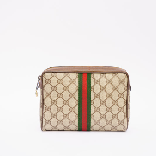 Gucci Vintage GG Supreme Web Sherry Line Clutch