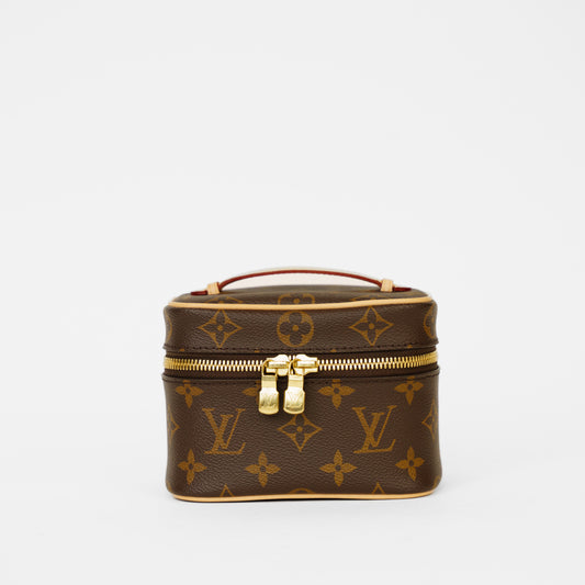 Louis Vuitton Nano Nice Monogram Canvas Cosmetic Makeup Bag 061125B1
