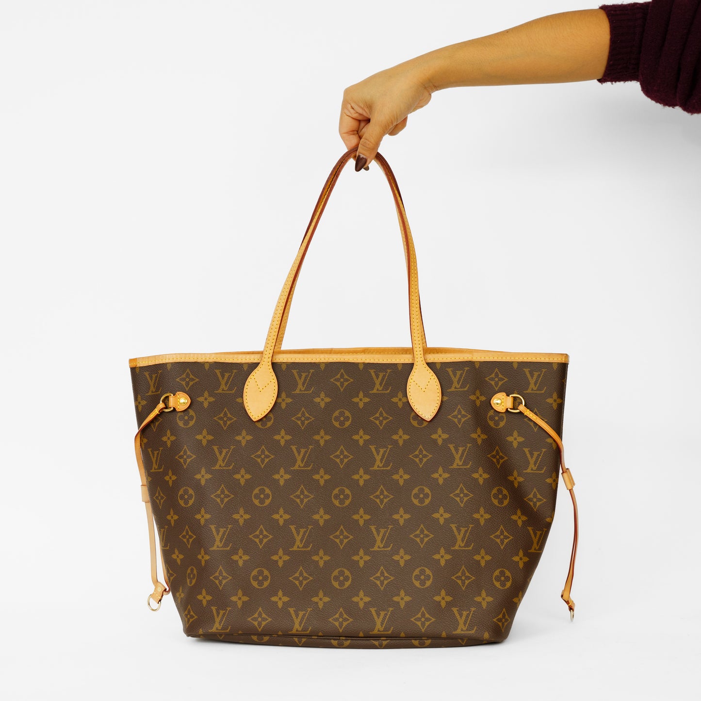 Louis Vuitton Neverfull MM in Monogram Canvas Dark Beige Interior 061125B16