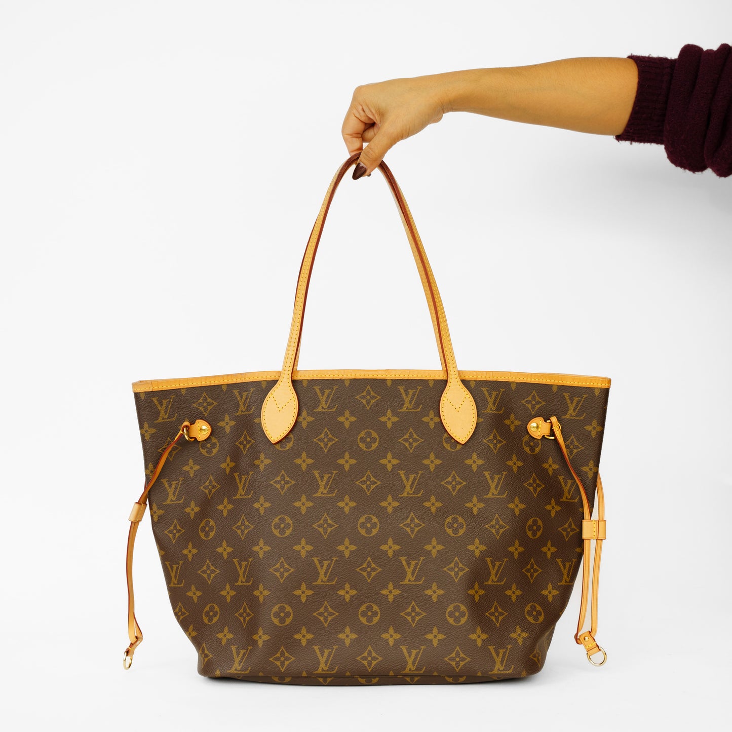 Louis Vuitton Neverfull MM in Monogram Canvas Dark Beige Interior 061125B16