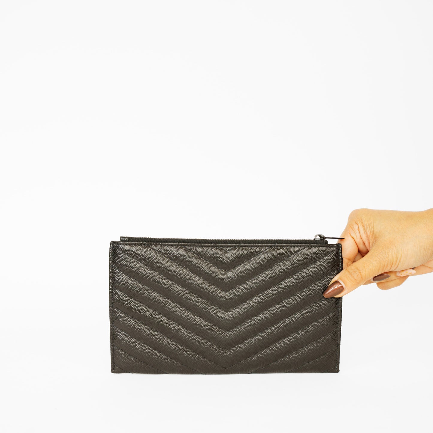 YSL Matelasse Pouch in Black / Black 061125B24