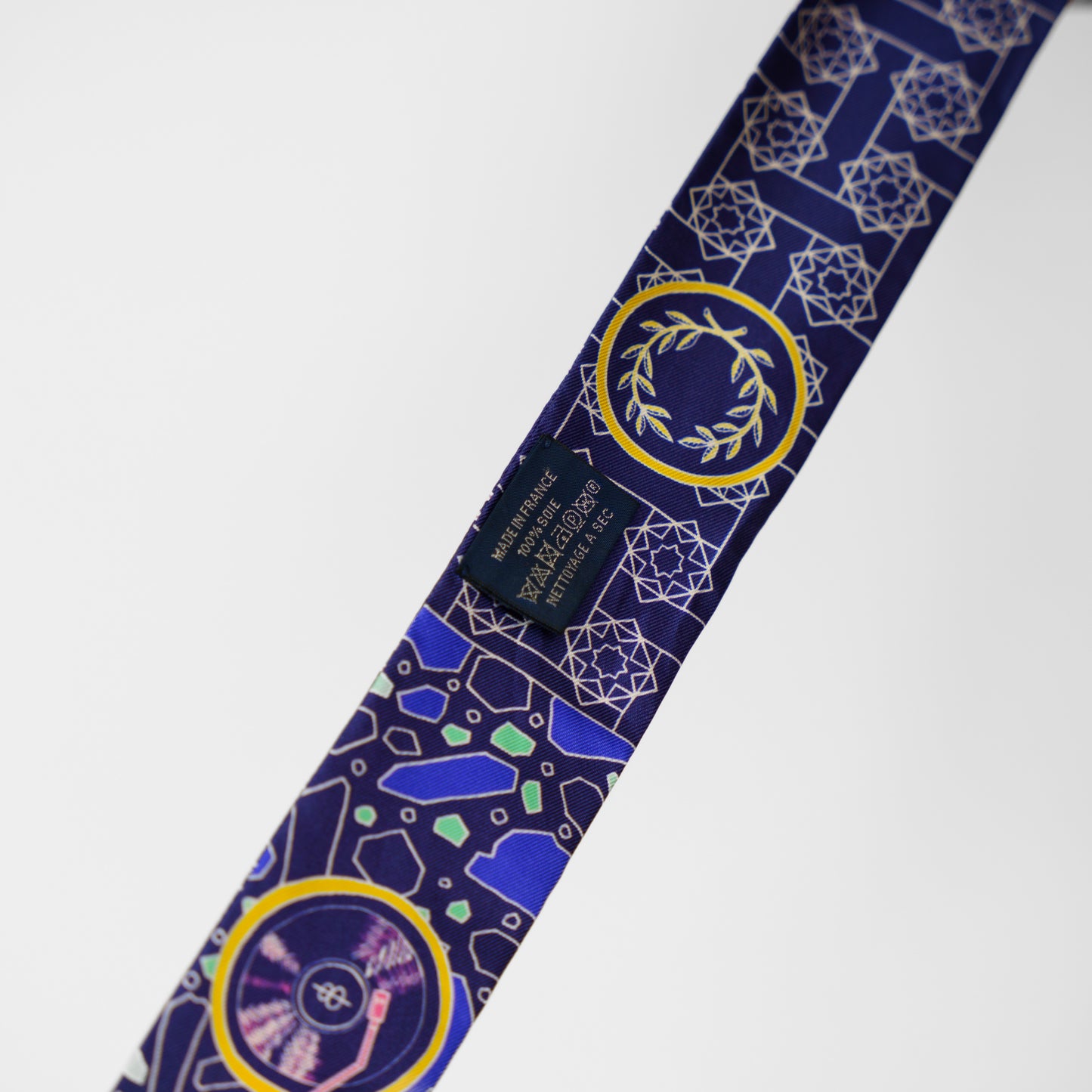 Hermes Twilly La Danse Amazones Indigo and Jaune 061125B3