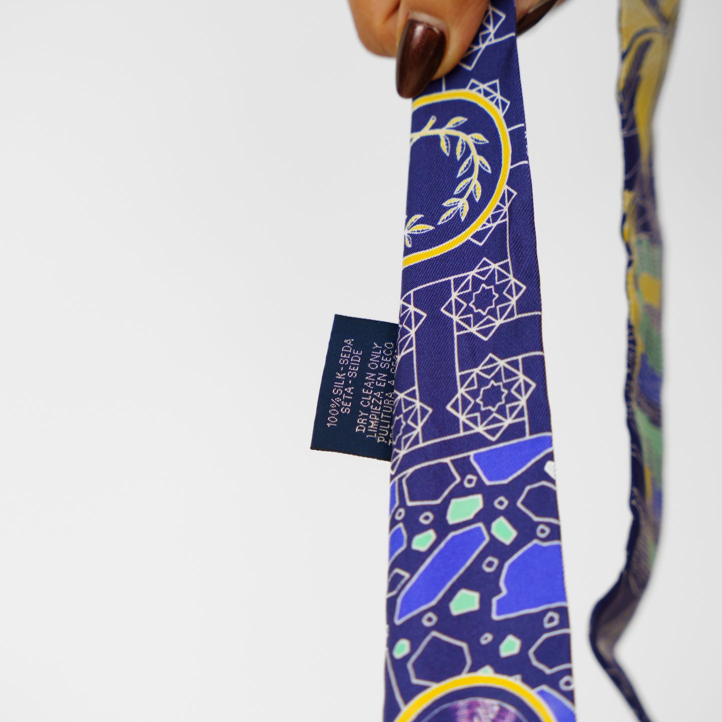 Hermes Twilly La Danse Amazones Indigo and Jaune 061125B3