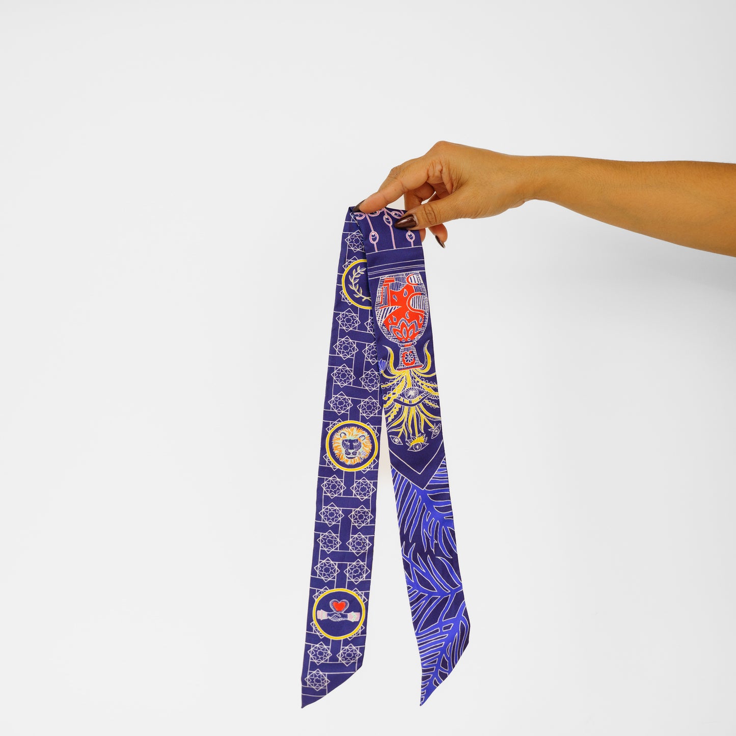 Hermes Twilly La Danse Amazones Indigo and Jaune 061125B3