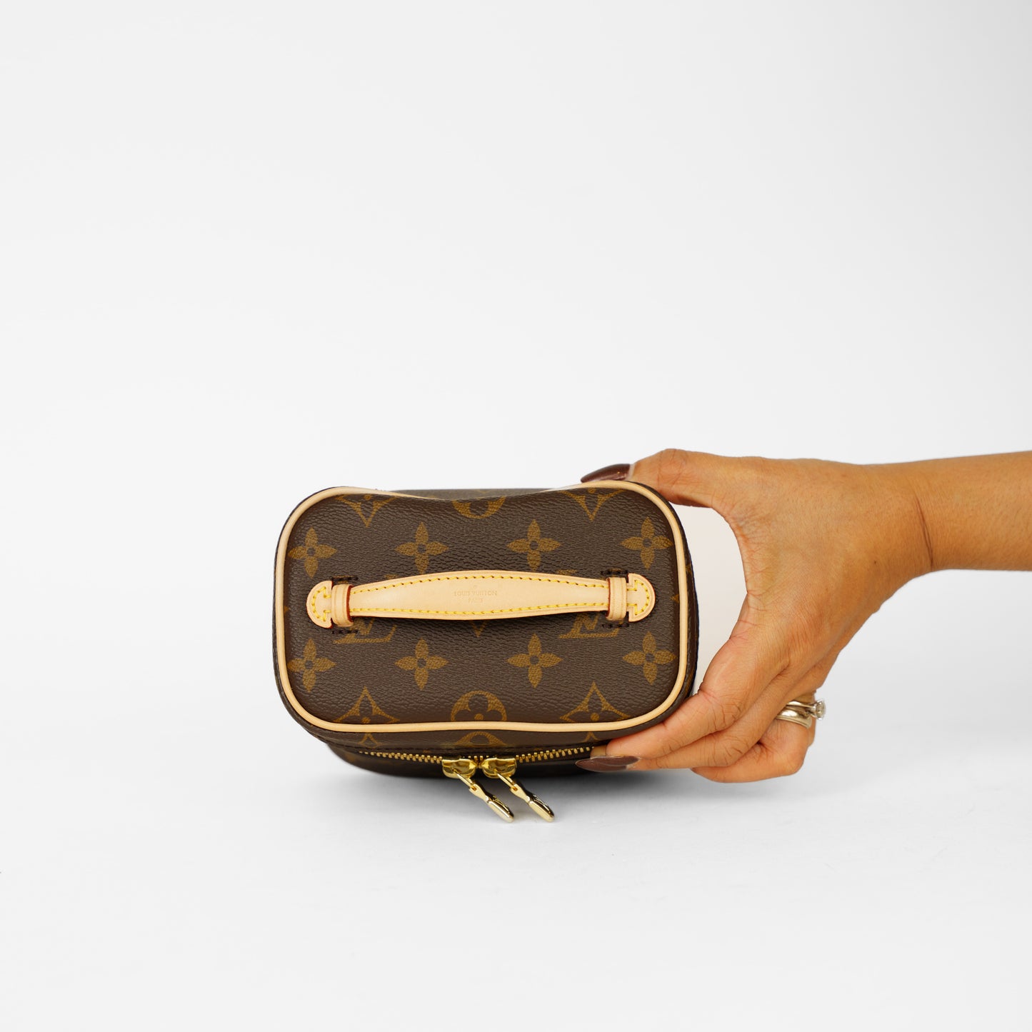 Louis Vuitton Nano Nice Monogram Canvas Cosmetic Makeup Bag 061125B1