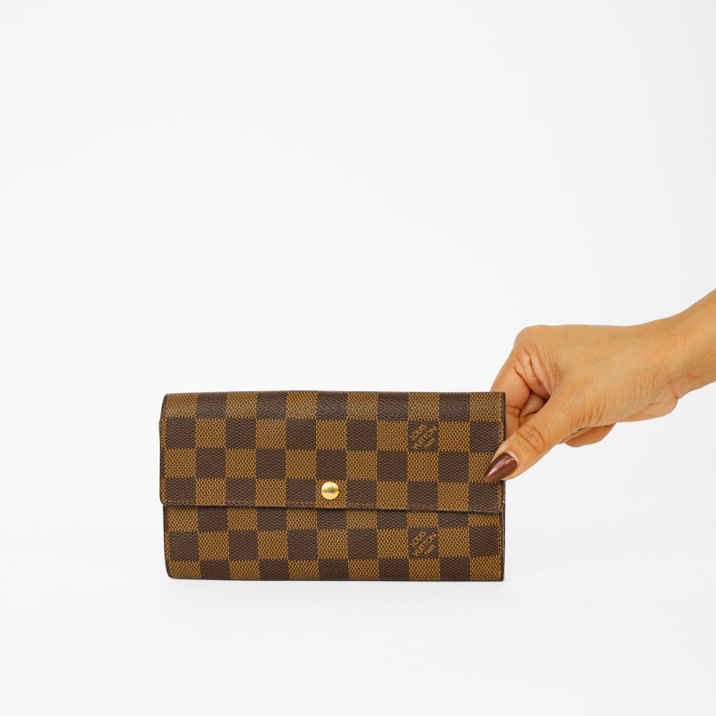 Louis Vuitton Sarah Wallet in Damier Ebene Canvas 061125B10