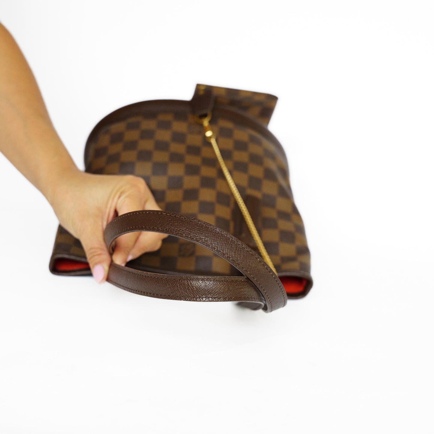 Louis Vuitton Bucket Bag and Pouch in Damier Ebene Canvas 131125B13