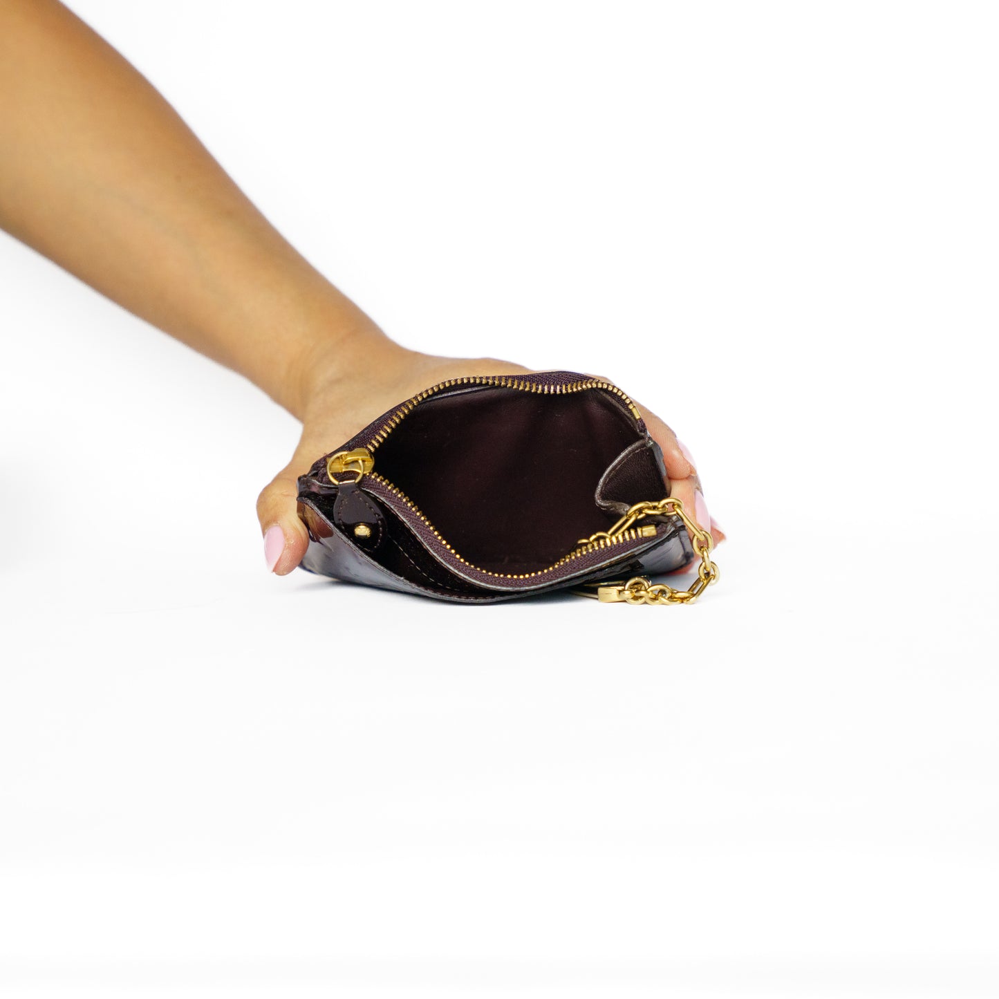 Louis Vuitton Key Pouch in Amarante Vernis Canvas 131125B21