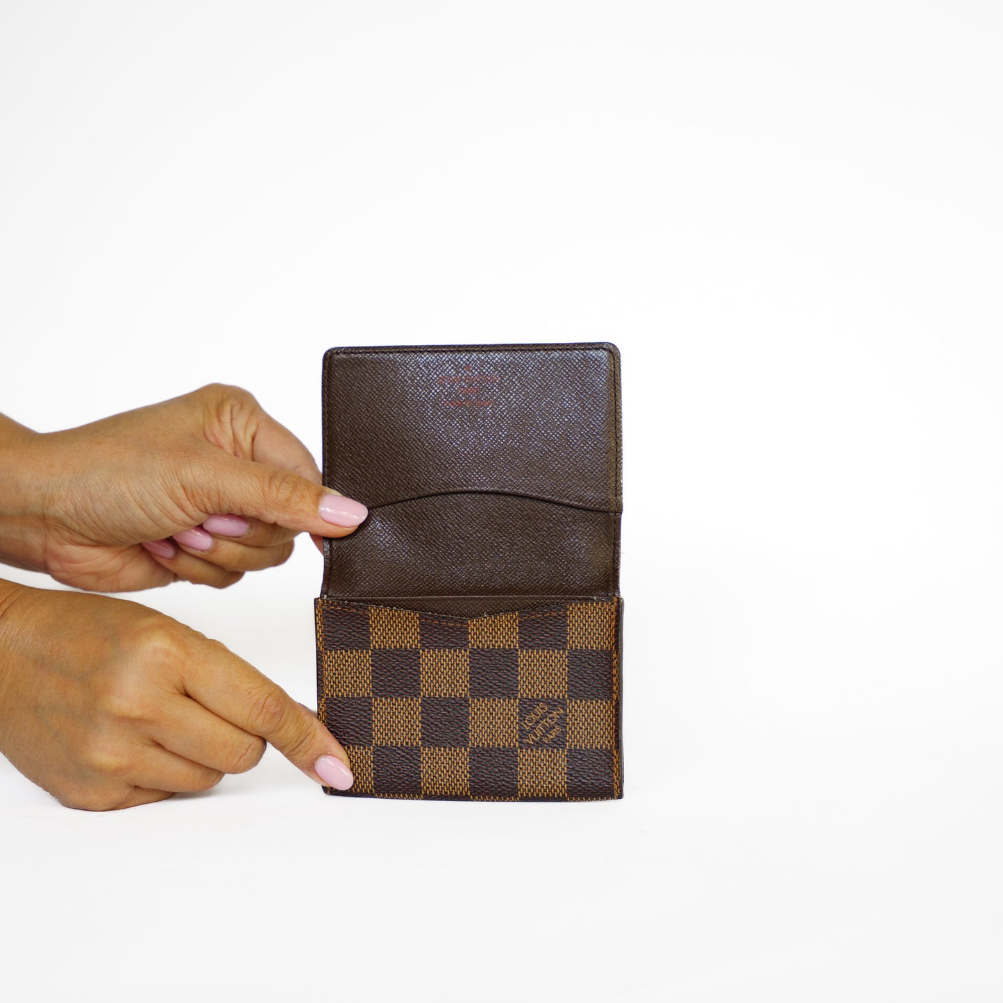 Louis Vuitton Card Holder Business Card Holder in Damier Ebene Canvas 131125B242